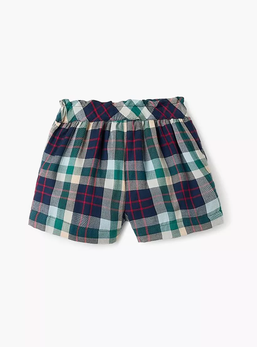 Zippy Checked Elasticated Skirt-2