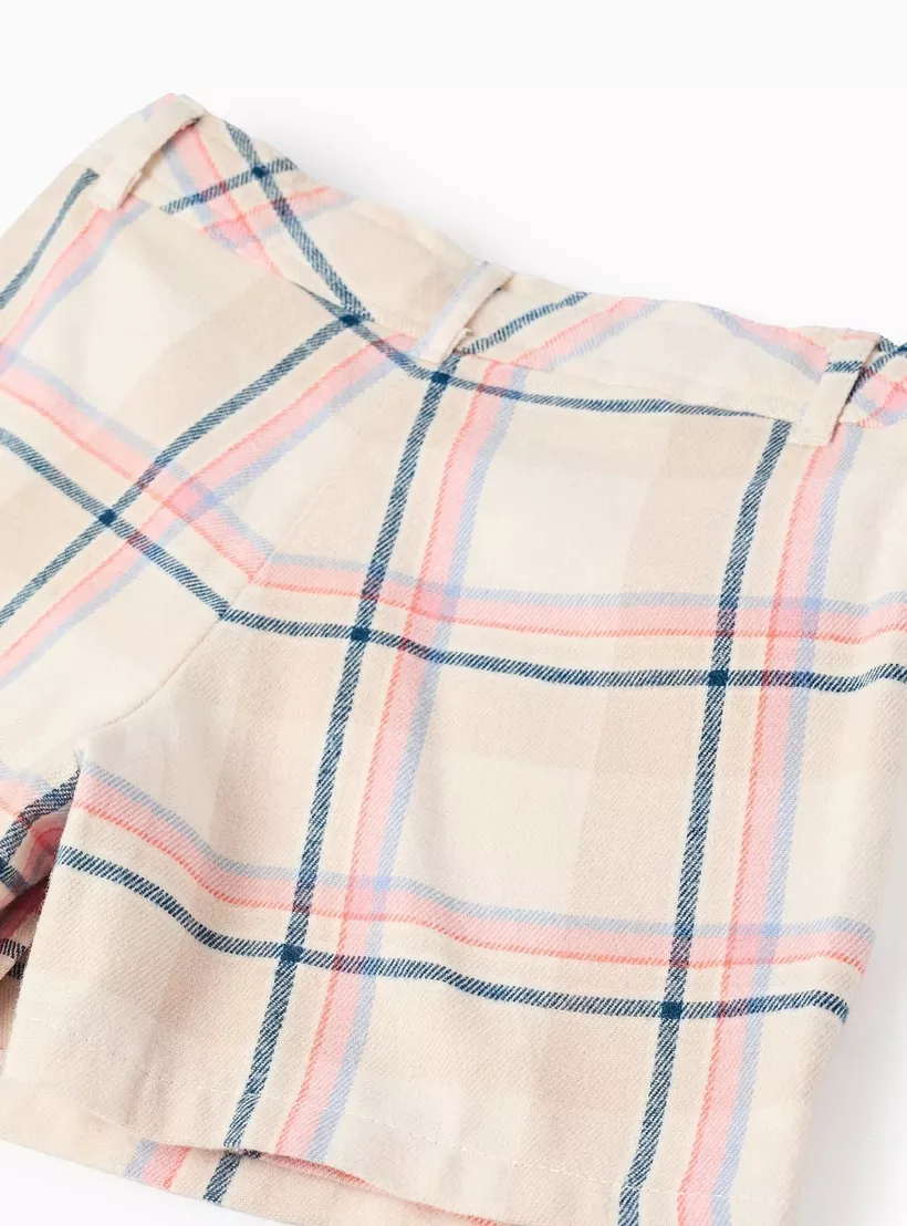 Zippy Checked Elasticated Skirt-3