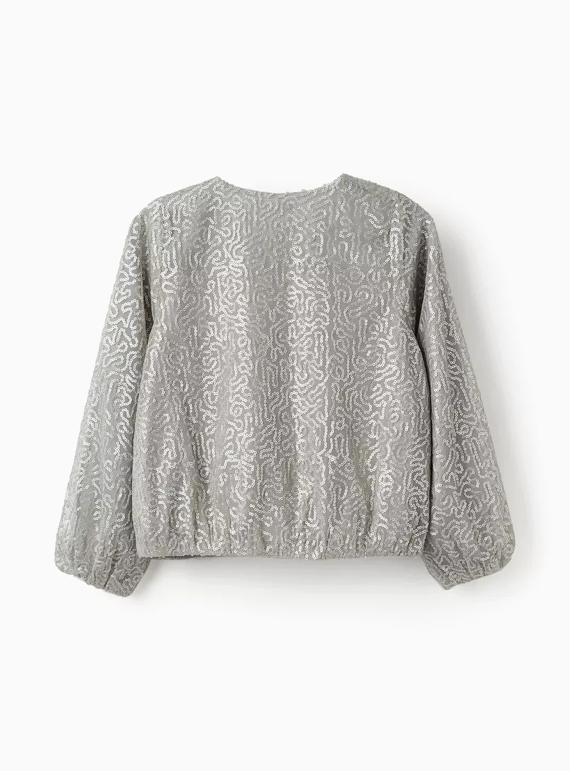 Zippy Embellished Long Sleeves Jacket-2