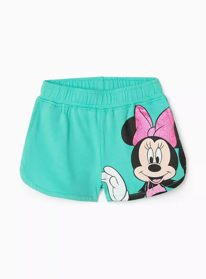 Zippy Graphic with Elasticated Waist Shorts - Minnie-