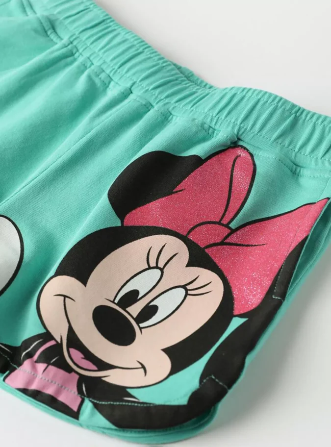 Zippy Graphic with Elasticated Waist Shorts - Minnie-3