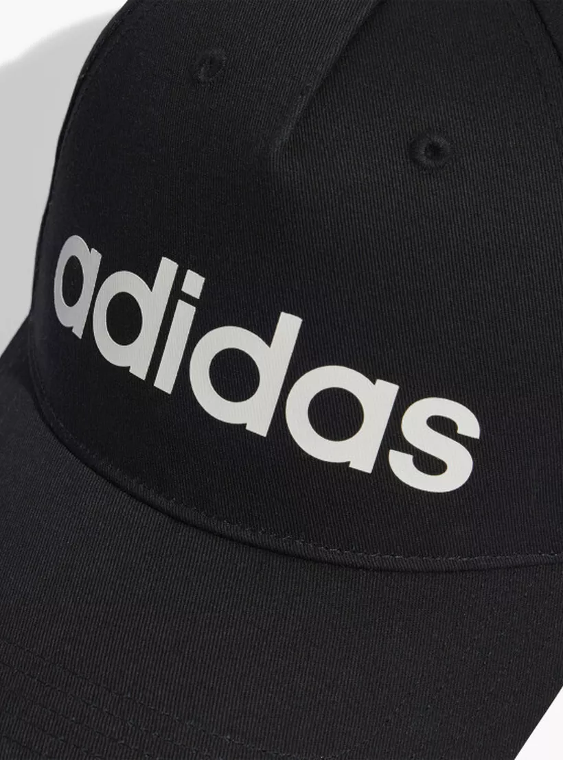 adidas Logo Print Cap with Hook and Loop Closure-4