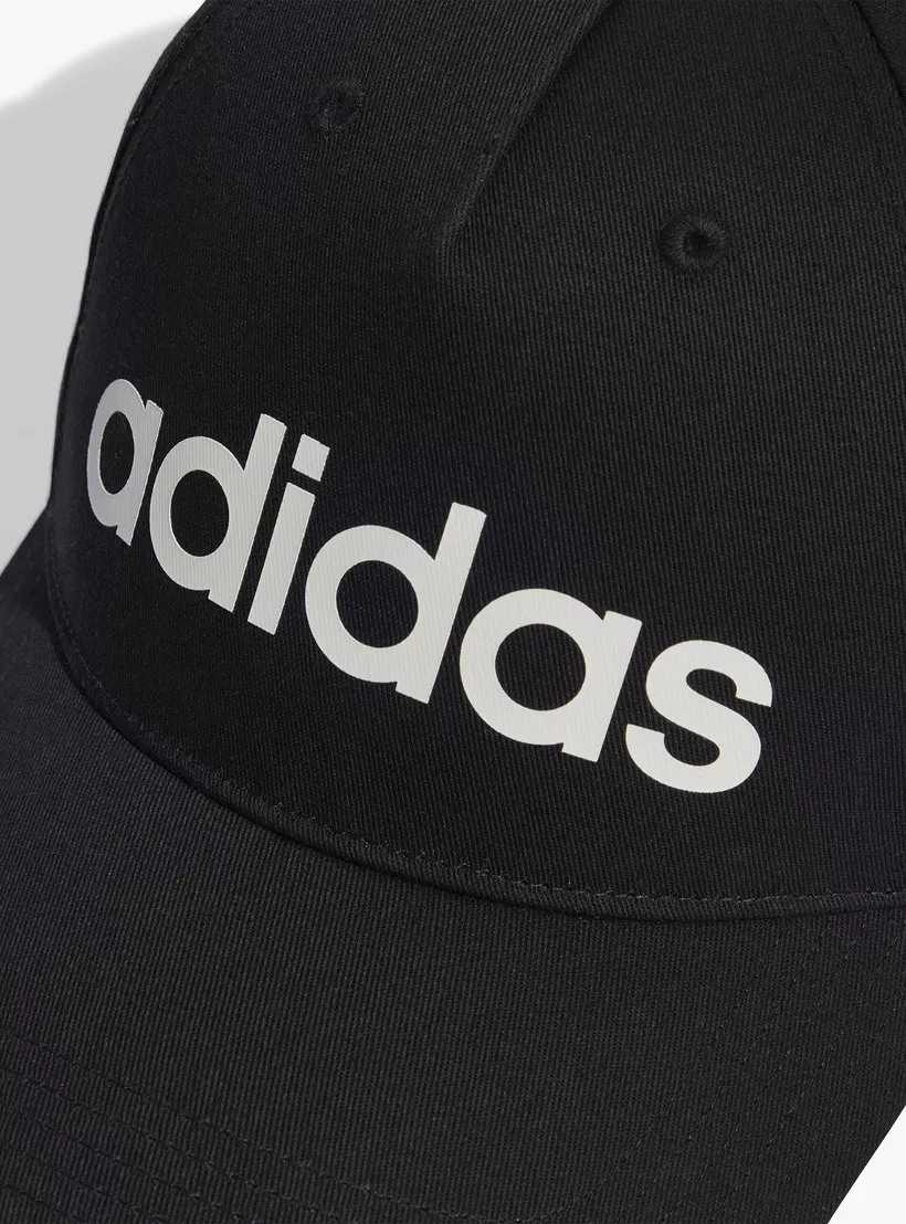 adidas Logo Print Cap with Snap Back Closure-4