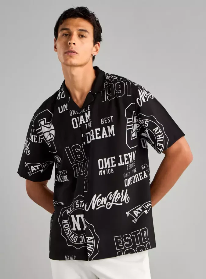 All-Over Print Camp Collar Shirt-1