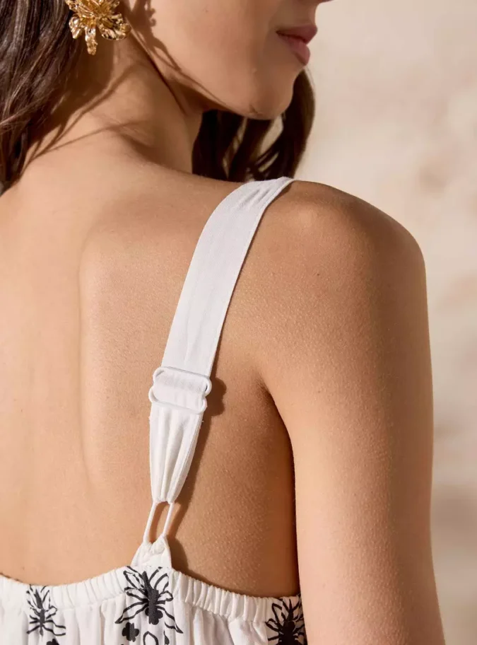 All-Over Print Sleeveless Tiered Dress-3