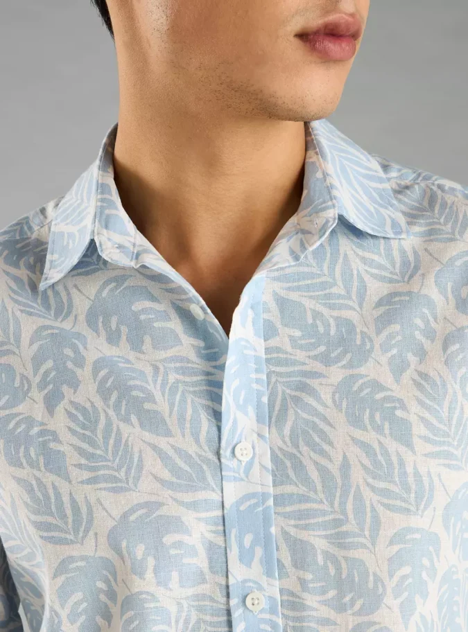 All-Over Print Slub Shirt-3