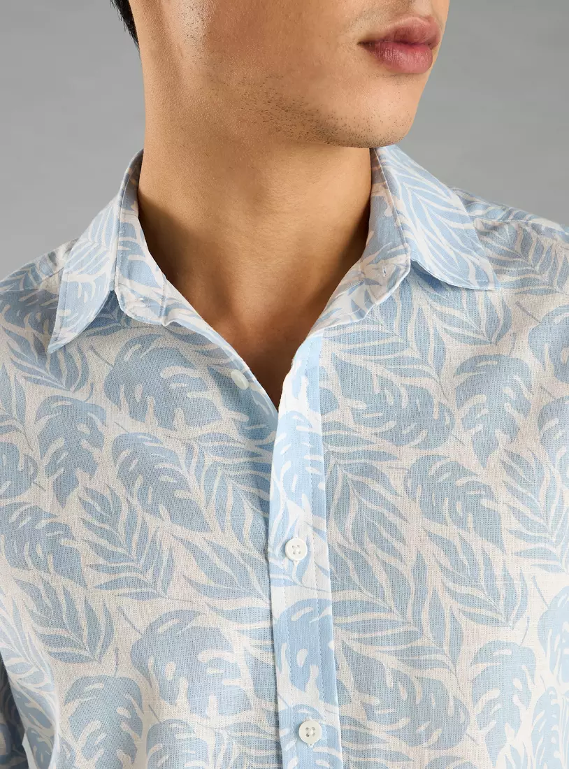 All-Over Print Slub Shirt-3