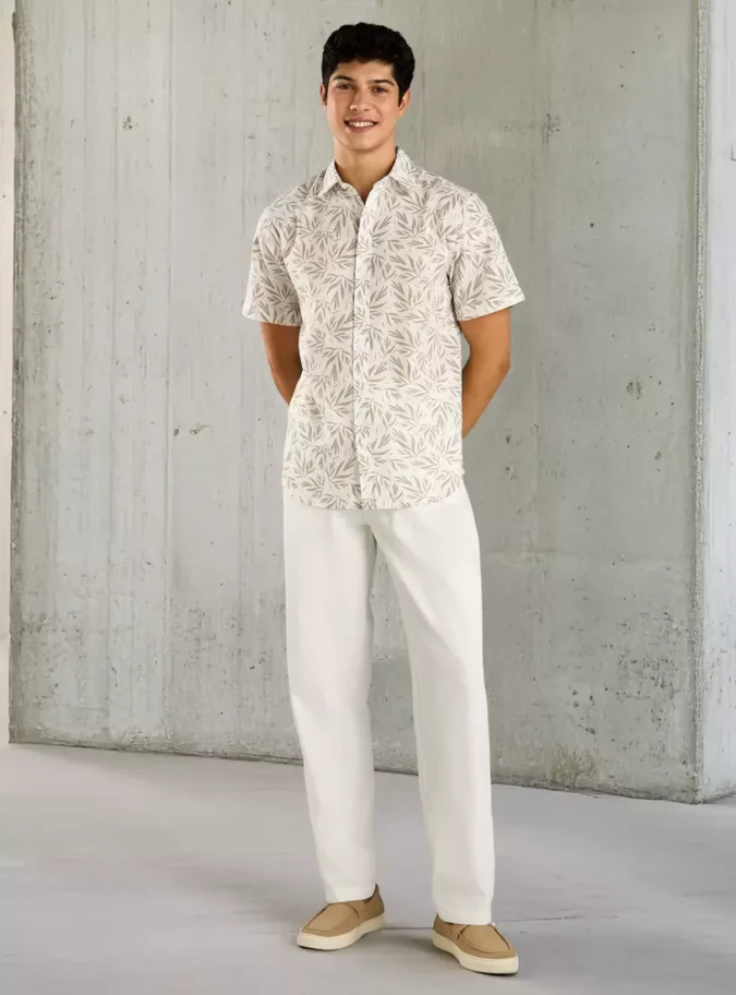 All-Over Print Slub Shirt-4