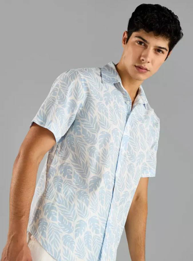 All-Over Print Slub Shirt-4