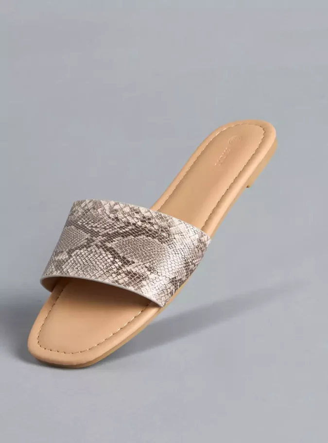 Animal Print Slip-On Sandals-1