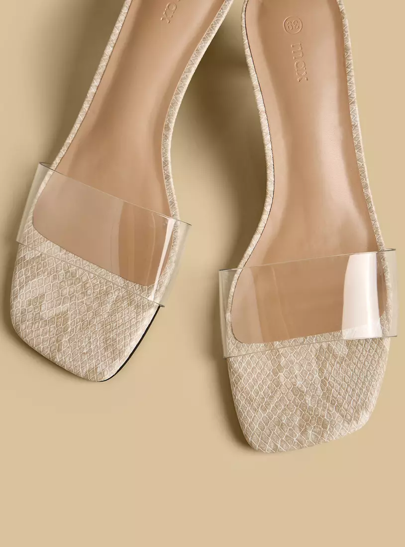 Animal Print Slip-On Sandals with Kitten Heels3