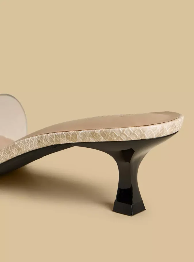 Animal Print Slip-On Sandals with Kitten Heels4