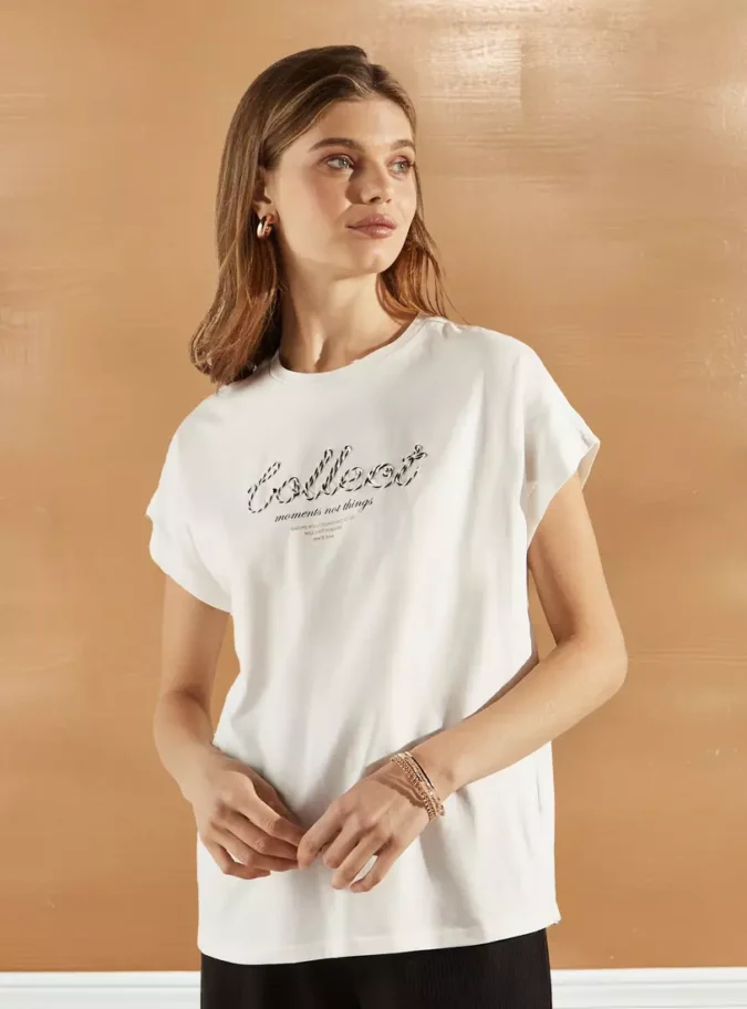 Applique Detail T-shirt-1