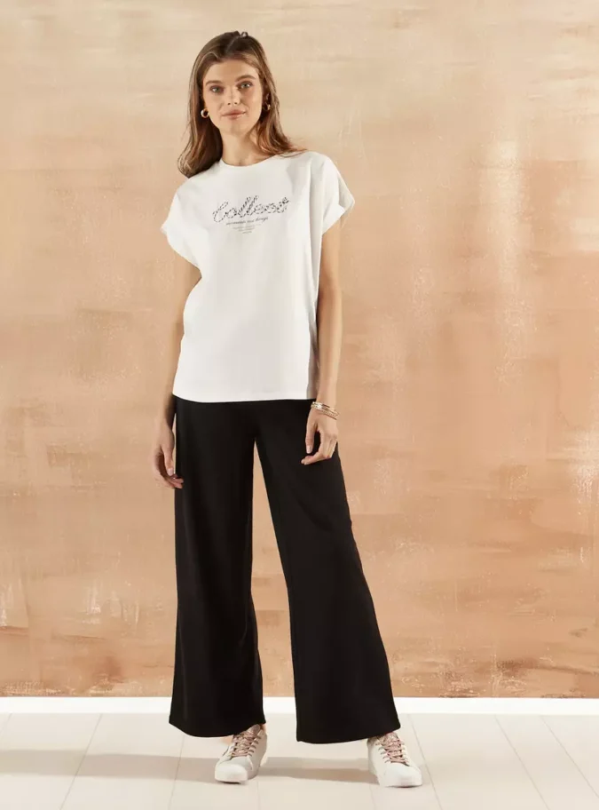 Applique Detail T-shirt-4