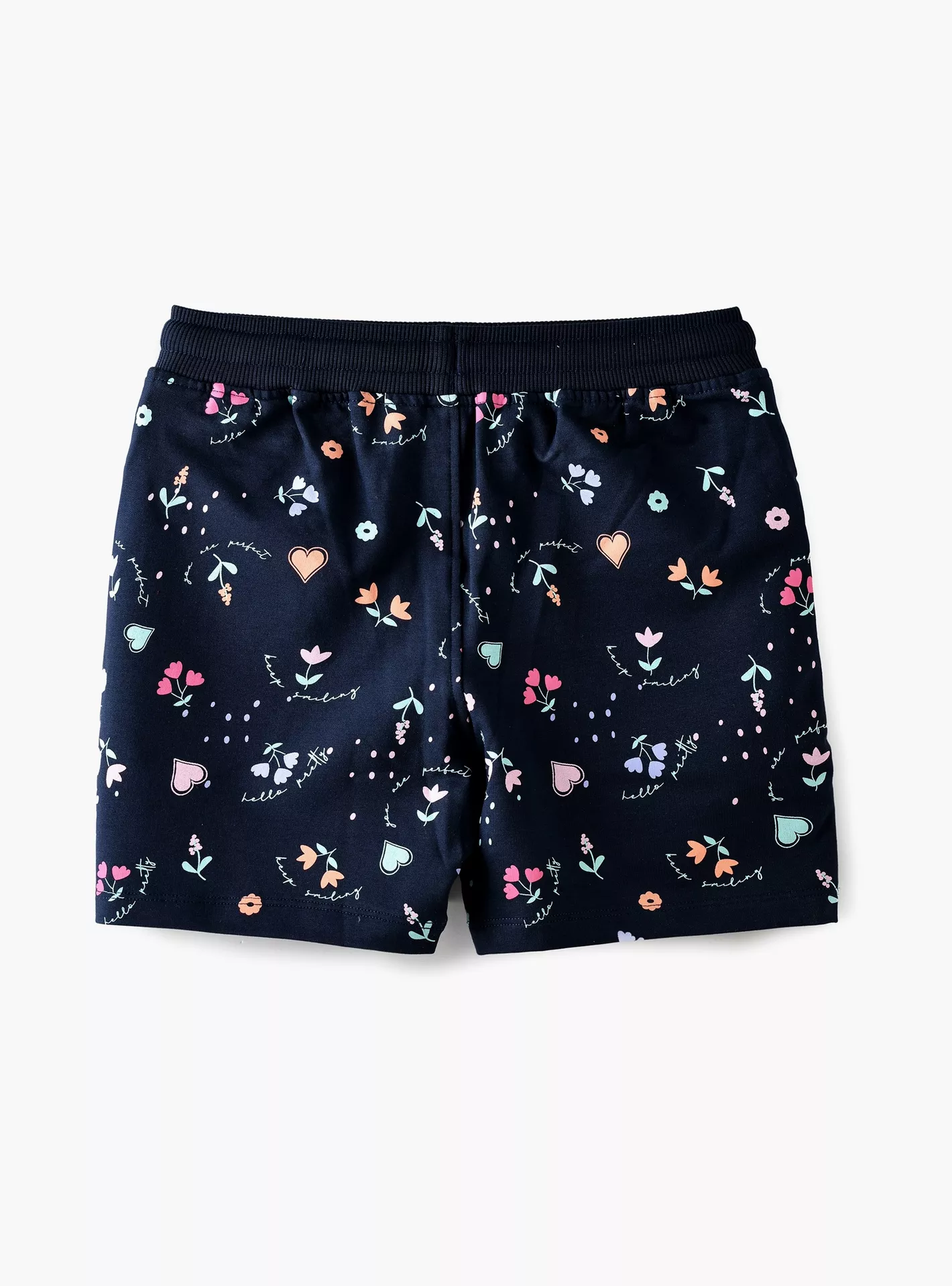 Babyqlo Floral & Heart Printed Elasticated Shorts-2