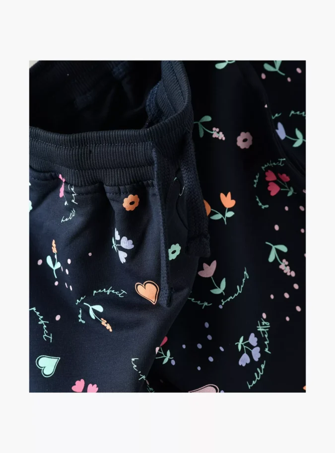 Babyqlo Floral & Heart Printed Elasticated Shorts-4