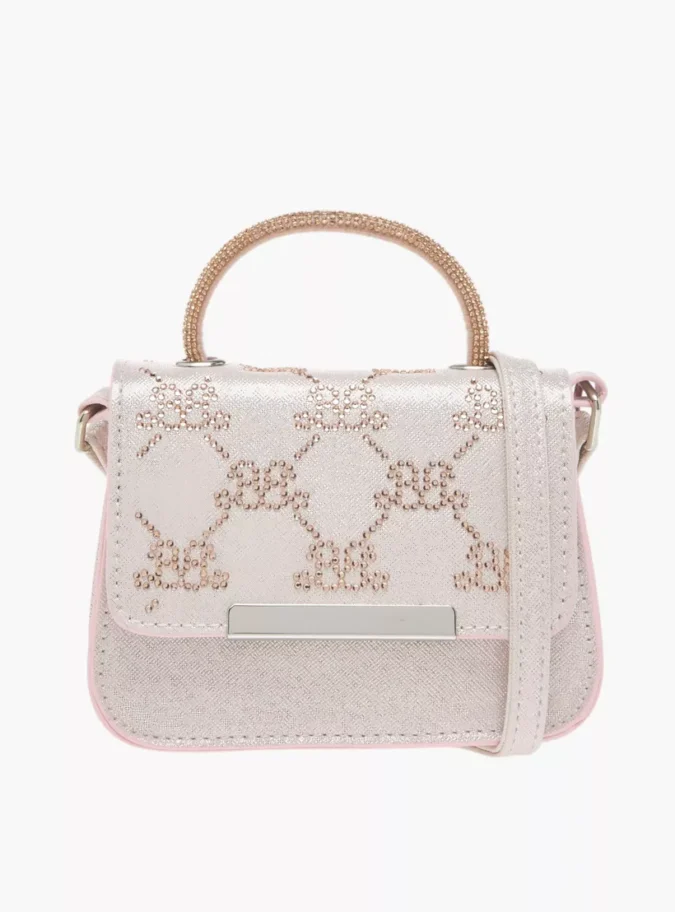 Barbie Embellished Crossbody Bag with Adjustable Strap and Flap Closure-1