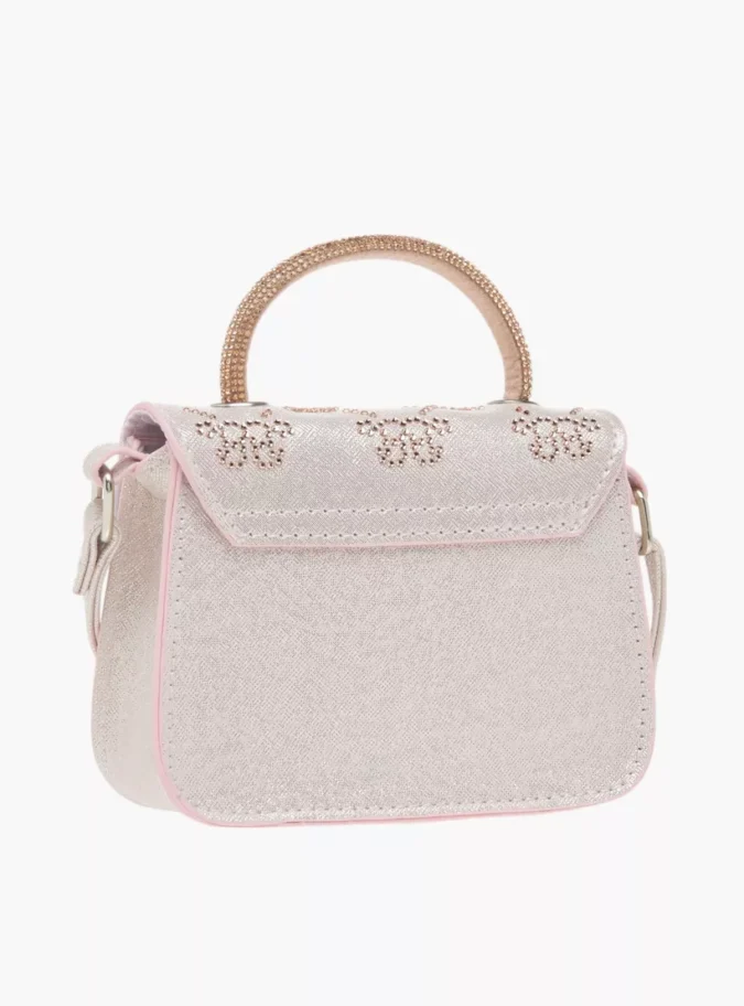 Barbie Embellished Crossbody Bag with Adjustable Strap and Flap Closure-3