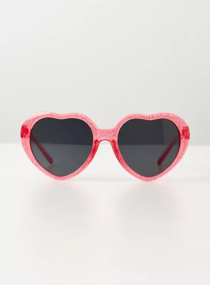 Barbie Glitter Print Heart Shaped Tinted Sunglasses-1