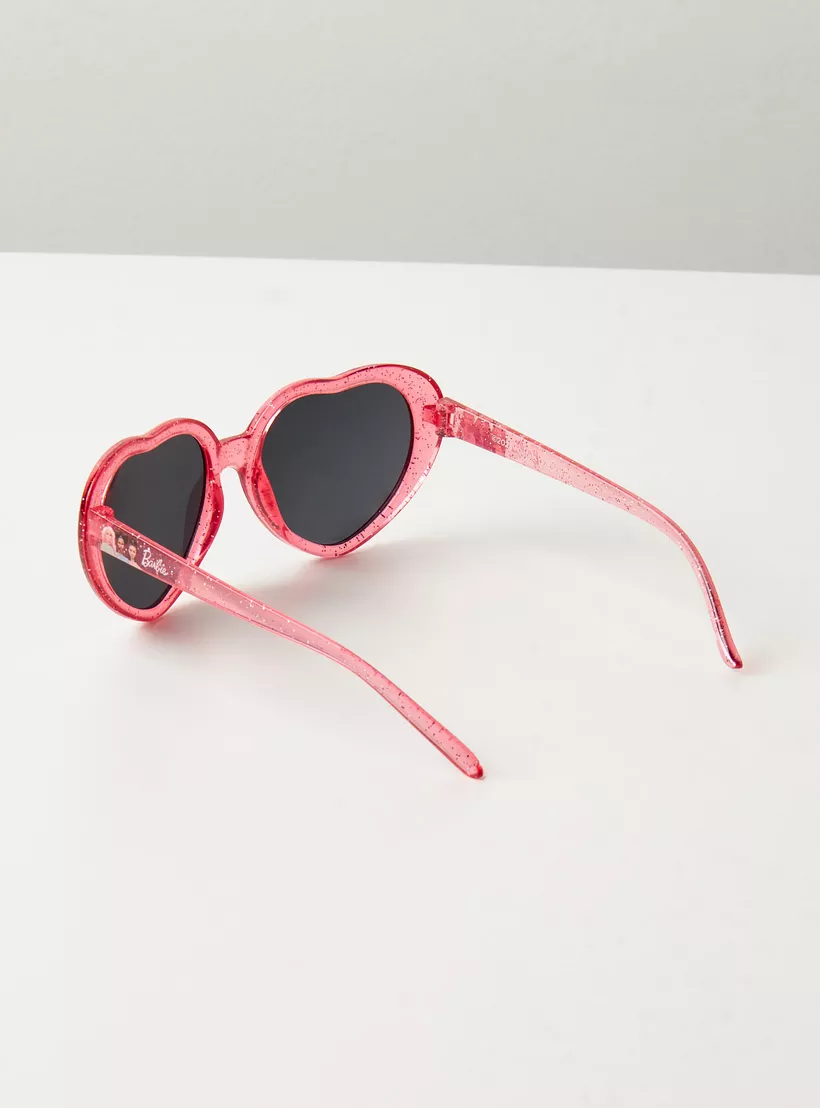 Barbie Glitter Print Heart Shaped Tinted Sunglasses-4