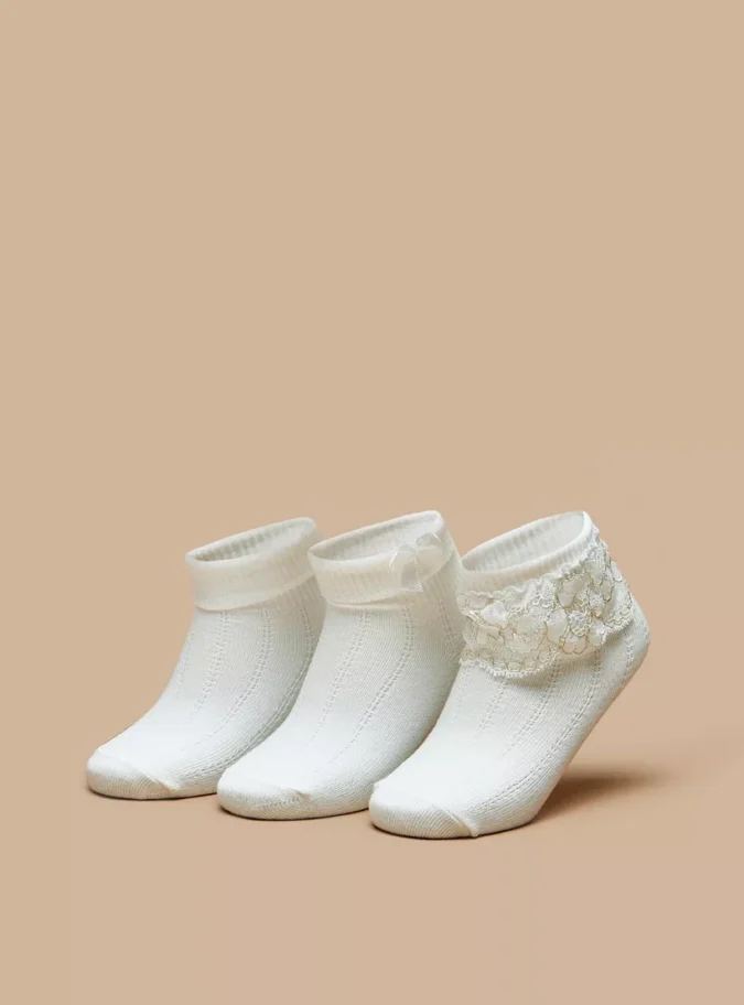 Barefeet Assorted Ankle Length Socks - Set of 3-1