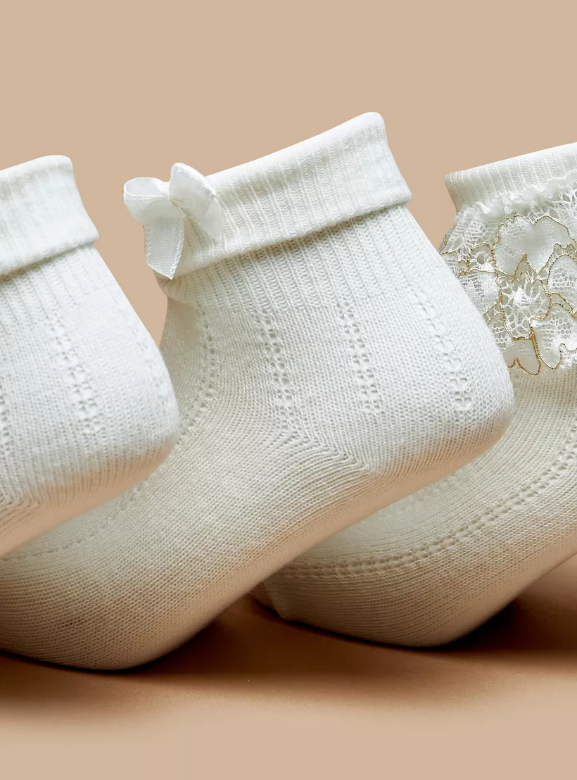 Barefeet Assorted Ankle Length Socks - Set of 3-2