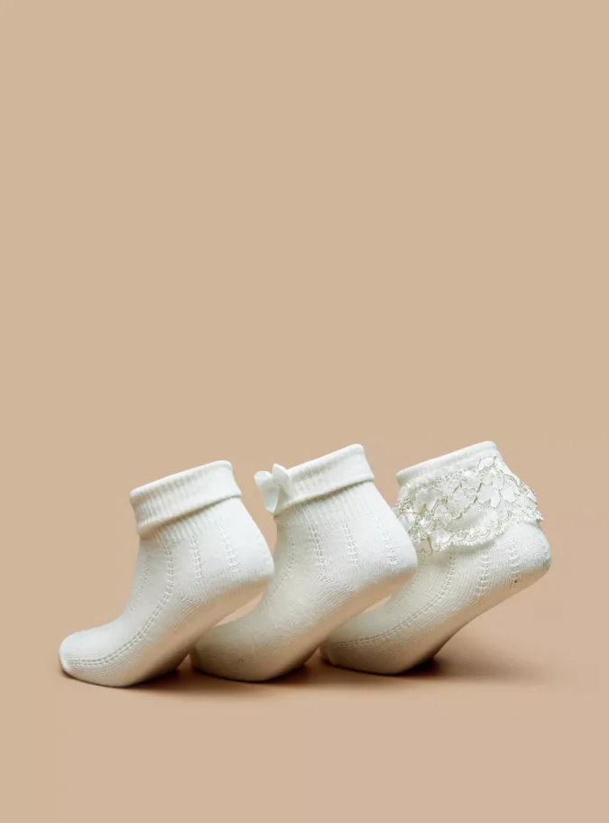 Barefeet Assorted Ankle Length Socks - Set of 3-3