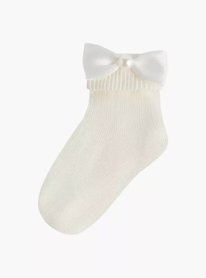 Barefeet Frill Detail Non Terry Ankle Length Socks - Set of 3-2