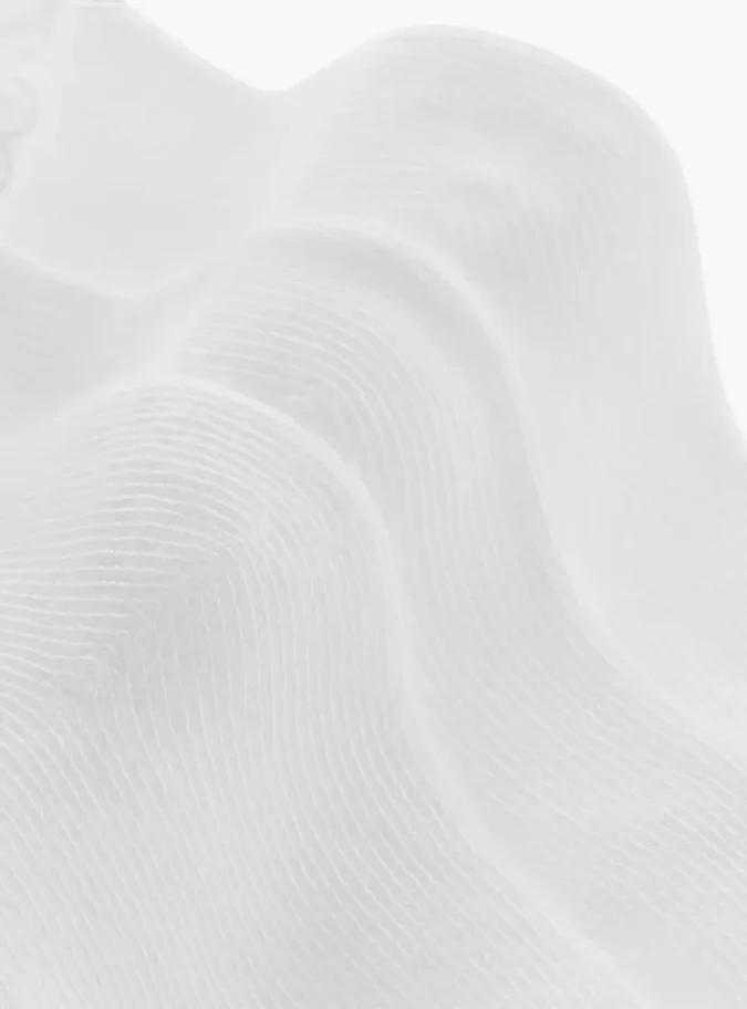 Barefeet Frill Detail Non Terry Ankle Length Socks - Set of 3-3