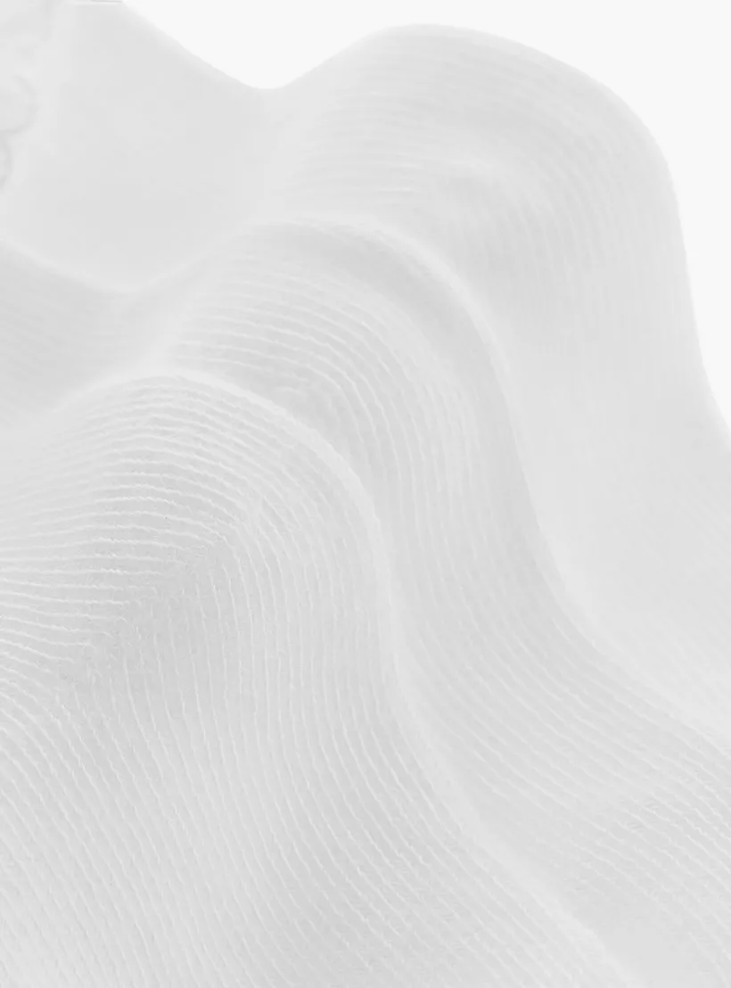 Barefeet Frill Detail Non Terry Ankle Length Socks - Set of 3-3