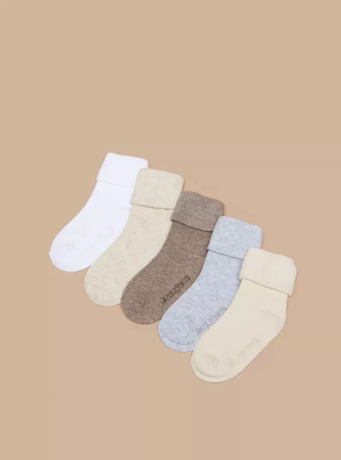 Barefeet Ribbed Ankle Length Socks - Set of 5-2