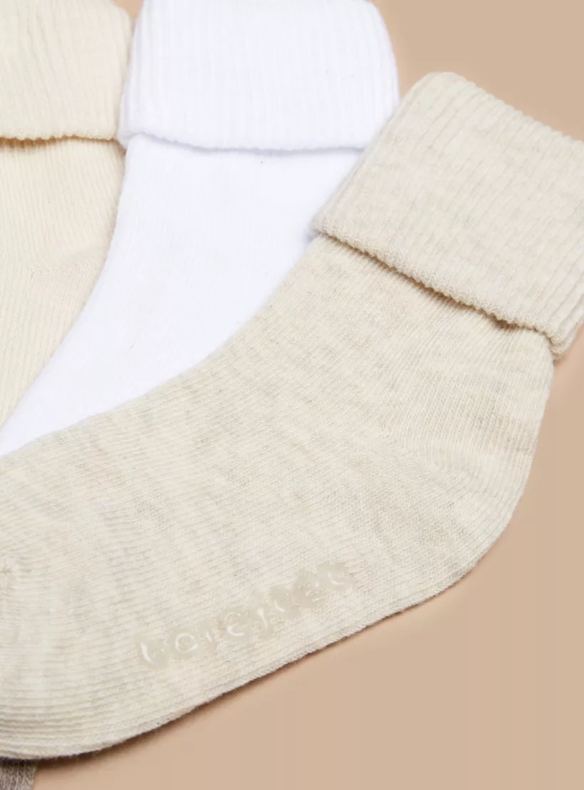 Barefeet Ribbed Ankle Length Socks - Set of 5-3
