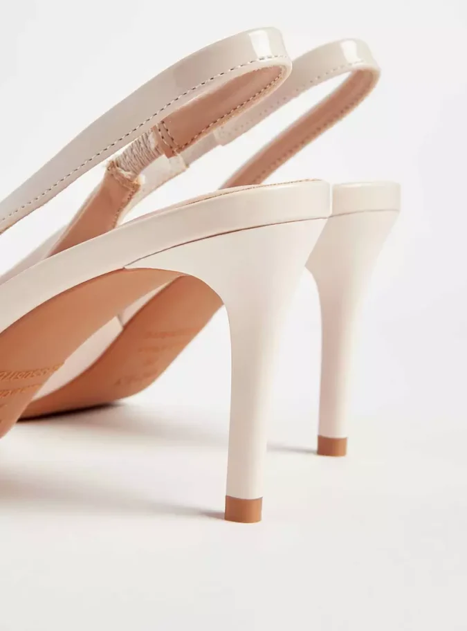 Bow Accent Slingback Slip-On Sandals with Stiletto Heels-4