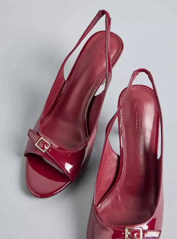 Buckle Accent Slingback Sandals-7