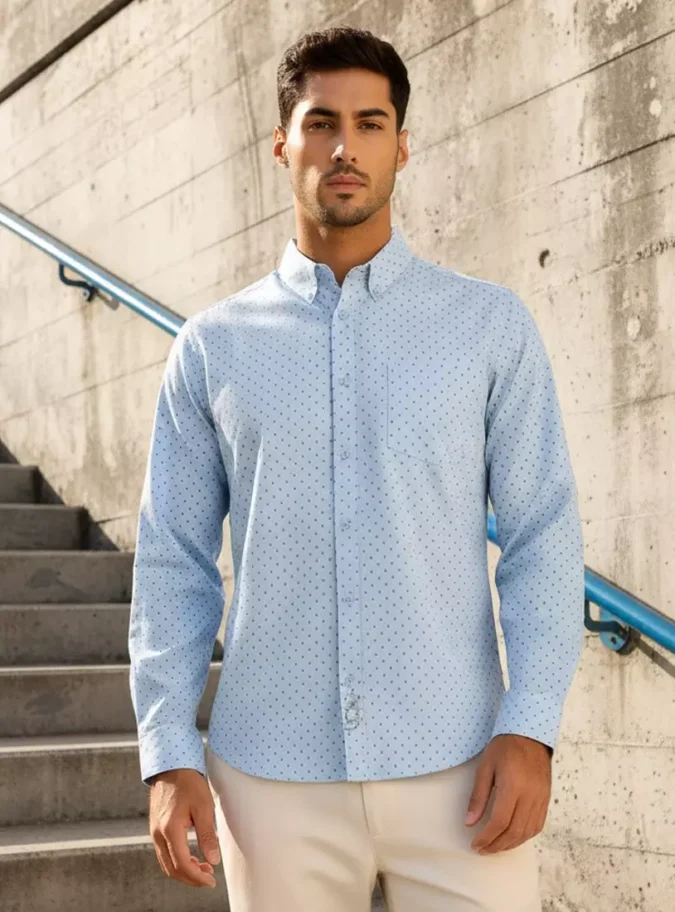 Button-Down Dobby Shirt-1