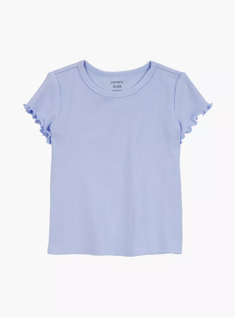 Carter's Floral Printed Short Sleeves T-Shirt with Dress-4