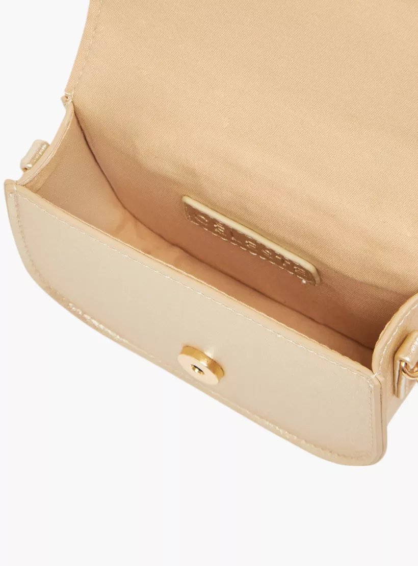 Celeste Embellished Crossbody Bag with Chain Strap and Button Closure-4