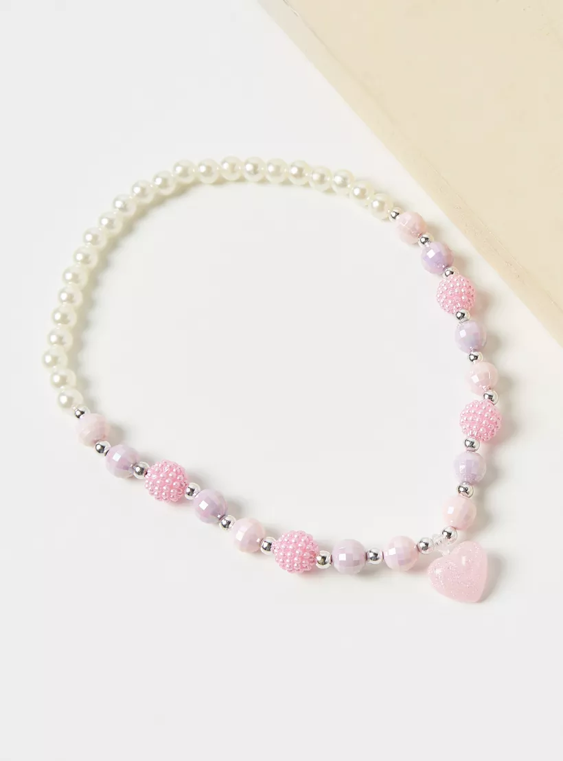 Charmz Bead Embellished Necklace and Bracelet Set-2