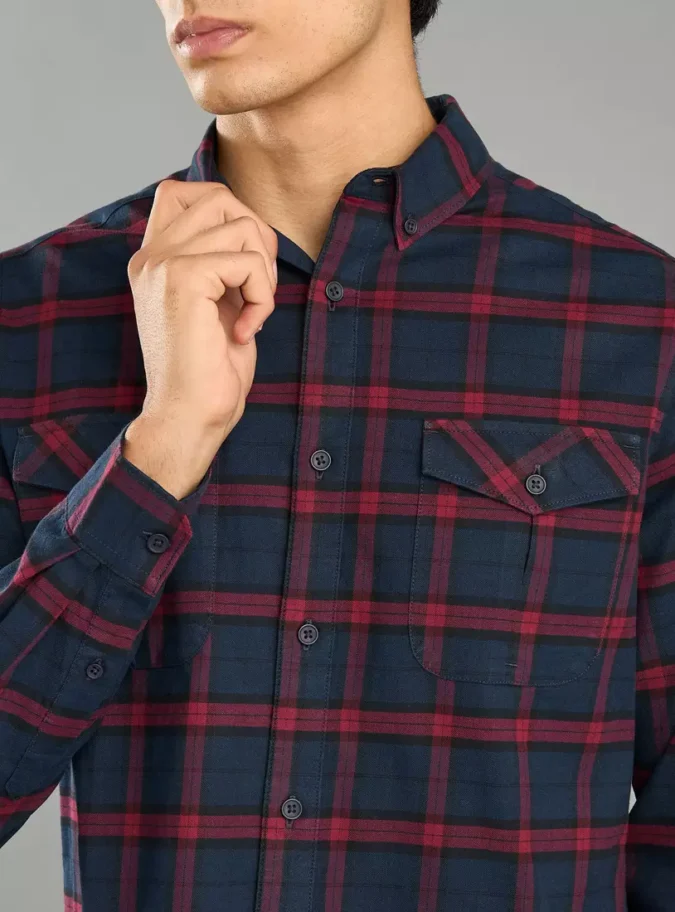 Checked Flannel Shirt-3