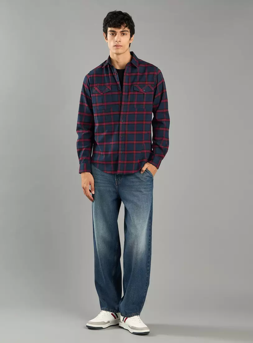 Checked Flannel Shirt-4