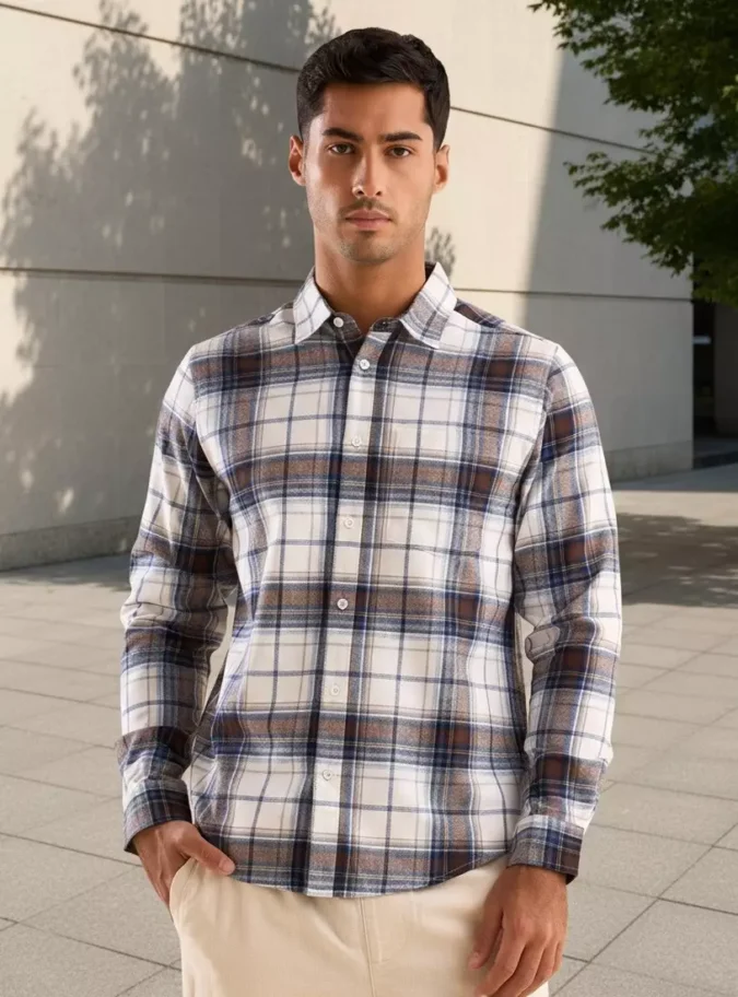 Checked Slim Fit Shirt -1