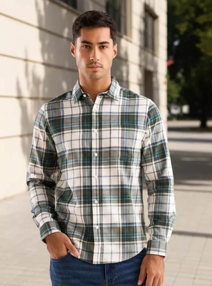 Checked Slim Fit Shirt -1