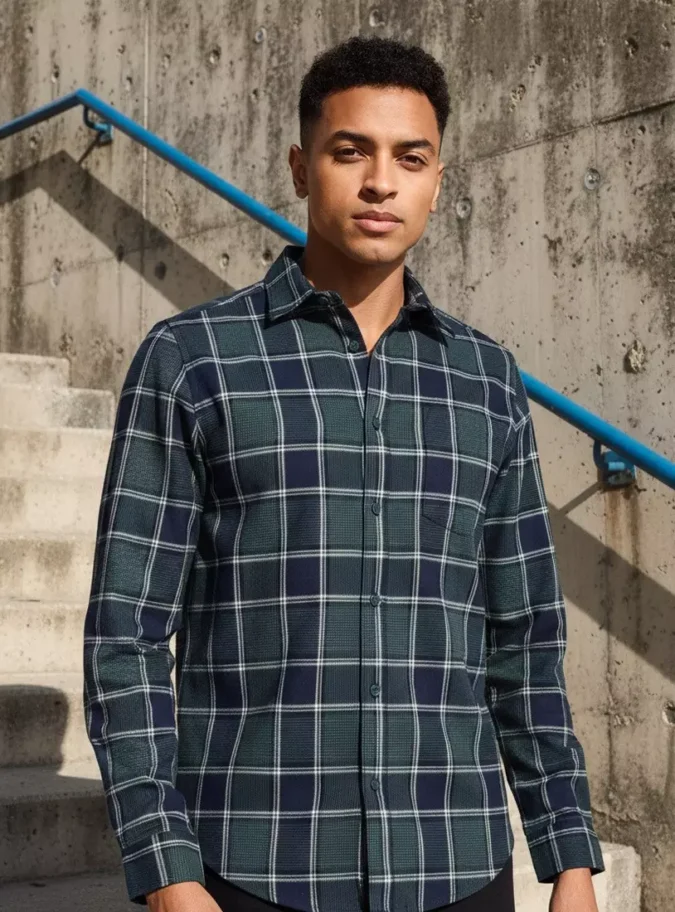 Checked Slim Fit Shirt-1