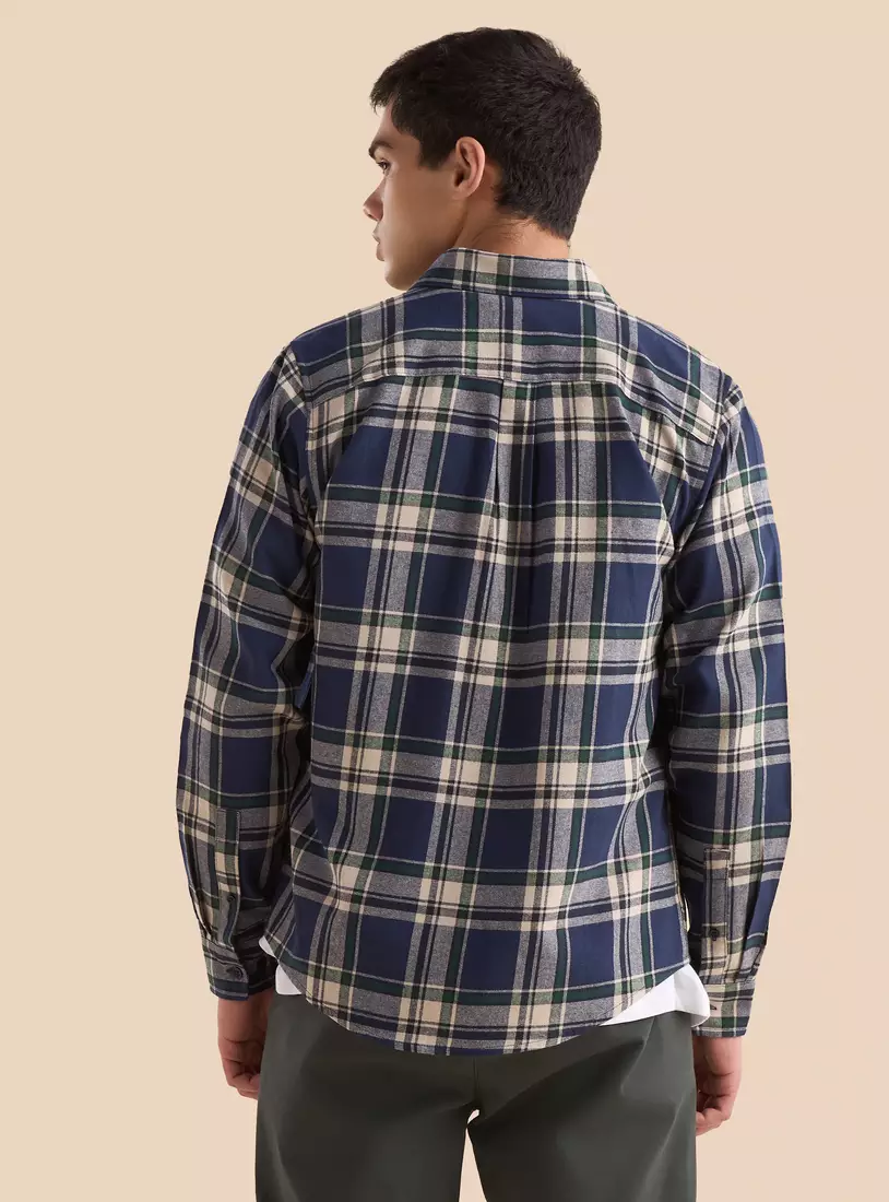 Checked Slim Fit Shirt-2