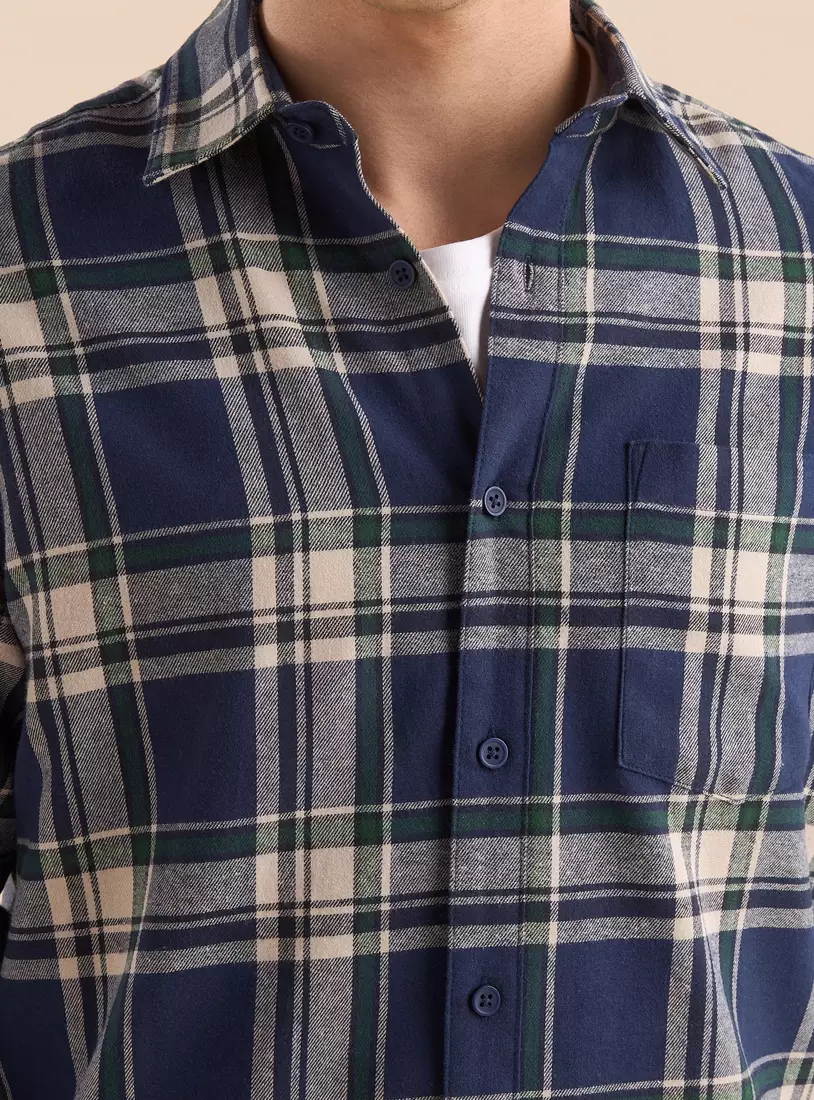 Checked Slim Fit Shirt-3