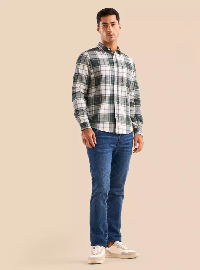 Checked Slim Fit Shirt -4