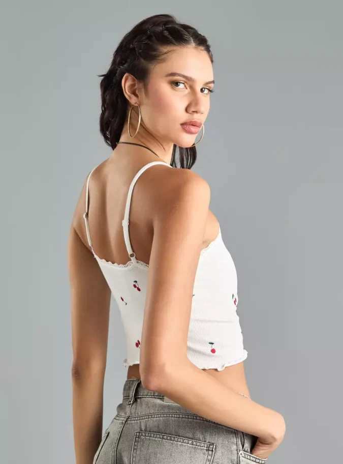 Cherry Embroidered Camisole-2