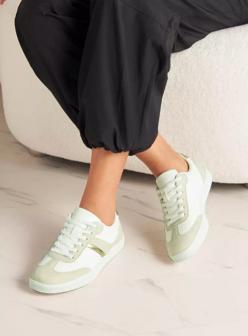 Colourblock Lace-Up Sports Shoes-2