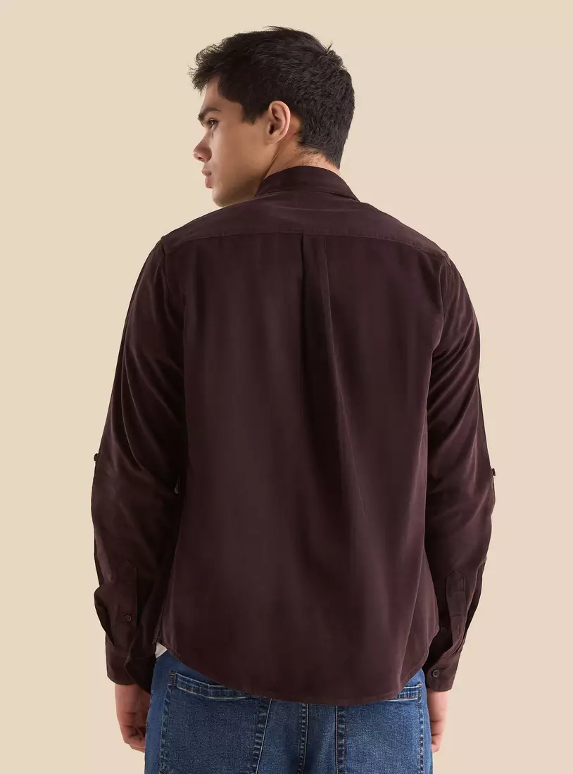 Corduroy Button-Down Shirt-2