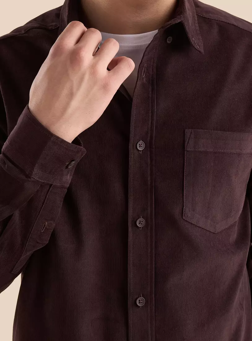 Corduroy Button-Down Shirt-3